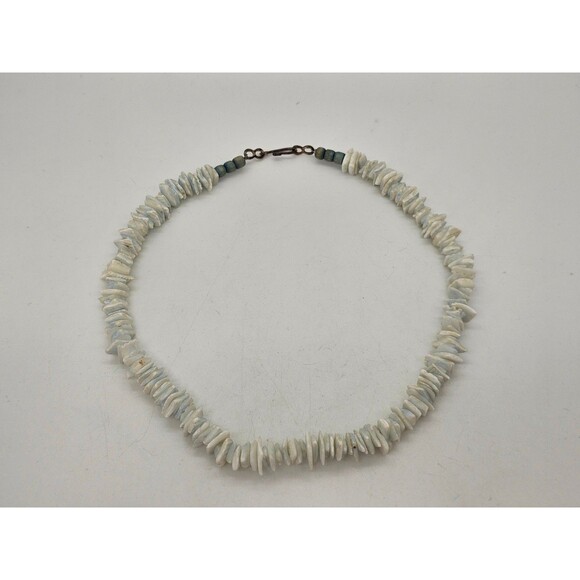 Lot 2 Puka Shell Necklaces 16" Surfer Hawaiian Chunky Boho Natural Shells VTG - Picture 9 of 14